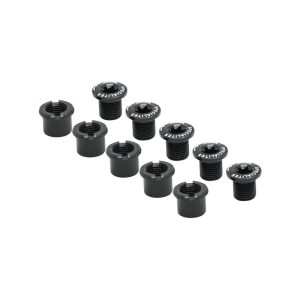Intravis Pédalier Ta Alu Noir Compatible Double Plateaux 5 Branches (Jeu De 5) - Vis Et Cheminee