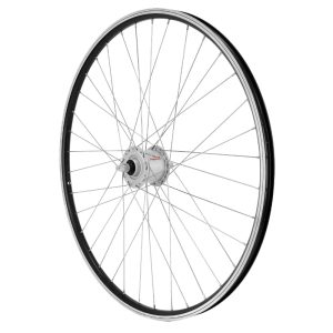 Hybrid Wheel Shoe 700 X 35 - 28" Er10 Black Front Hub Nut Shimano Silver Dynamo 6 Volt-3W (Front Light and Rear) Rim 19C