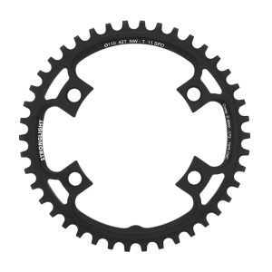 Plateau Gravel 4 branches Ø 110 Pour Shimano Ultegra 6800 Stronglight Ct2 42 dents Mono Noir Compatible Dura-Ace 9000 - 105 5800 11V. Narrow Wide
