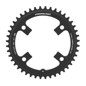 Plateau Gravel 4 branches Ø 123 Pour Campagnolo Ekar Stronglight Ct2 44 dents Mono Noir 13V. Narrow Wide
