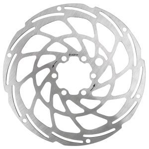 MTB Brake Rotor 6 Holes Newton Brakco Shimano Compatible and Other 160 mm Silver for E-bike - E-Bike with Reinforcement Supplementaire 2 mm + 6 Screw