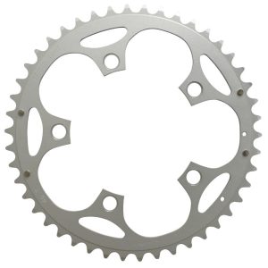 Plateau Route 5 branches Ø 110 Stronglight Dural 46 dents Extérieur Argent Type Shimano 10-9V.