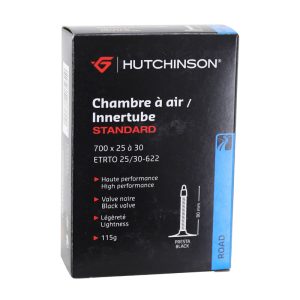 Chambre A Air Vélo 700 X 25-30 Hutchinson Valve Presta Noir 80 mm