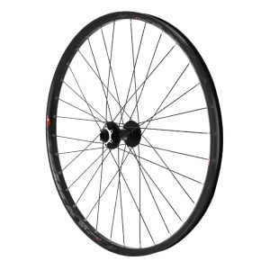 MTB Disc Wheel 27.5" Trucky 30 Boost Tubeless Ready Front Holes Black Hub Velox Bearing Rotor 6 Holes Thru-axle 15-110 Rim 30C 32 Spokes