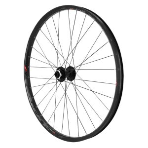 MTB Disc Wheel 27.5" Trucky 30 Tubeless Ready Front Black Hub Velox Bearing Rotor 6 Holes Thru-axle 15-100 Rim 30C 32 Spokes -Max. Weight 250 Kg