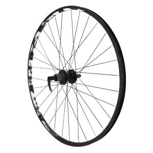 MTB Disc Wheel, Quick Release 29" Karma Rear Black Hub Rotor 6 Holes Cassette Shimano Type 11-10-9-8V 32 Rim Spokes 21C