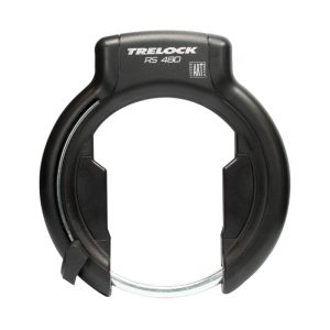 Antivol Vélo Fer A Cheval Trelock Rs480 Noir Avec Fixation (Fixation Sur Cadre Largeur De 89 mm À 112 mm) Ecart Pneu 75 mm