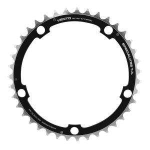 Road Chainring 5 arms Ø 135 Ta Vento Triple 39 teeth Middle Black Aluminum 7075 Type Campagnolo 9-10-speed