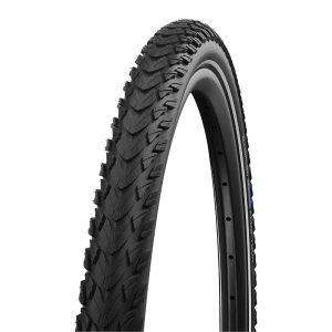 Pneu VTC Cross 700 X 38 Schwalbe Marathon Plus Tour Noir Tr (40-622) Renfort Smart Dual Guard Flanc Reflex Homologué VAE E50