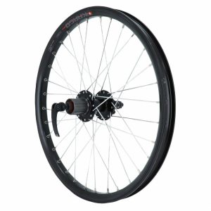 MTB Wheel - Cargo - E-bike - E-Bike - Longtail Rotor Lockring 20" Kargo L Rear Black Hub Velox 6 Holes Cassette 11-10-9V (Reinforced) Rim 25C 32 Spokes -Max. Weight 225 Kg