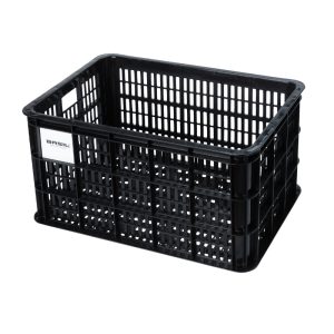 Basket - Case Plastic Recycle Basil Black 40L Front-Rear (49X36X27 cm) (Possibilite Fix with Ref 150413)