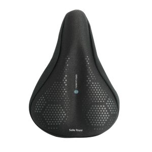 Couvre Selle Vélo Royal Noir A Memoire De Forme Large (251X220 mm) 168G