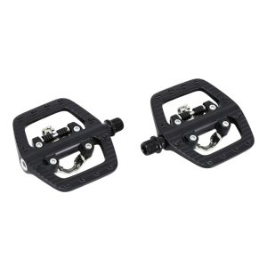MTB Pedal Automatic Versatile Newton R63 with 1 Face Shimano-SPD Bearing Black Aluminum D9-16 with Cleats (Pair) Shimano Type Pd-Eh500