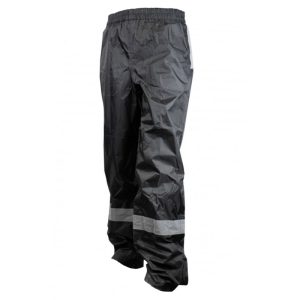 Pantalon De Pluie Waterproof Noir Avec Réflecteur Taille M-L (Homologué Ce) -Taille 1.68 À 1.78M