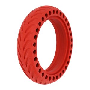 Pneu Trottinette Plein Alveole 8.5 X 2.00 Color Rouge - Largeur Intérieur 34 mm (Pour Xiaomi M365 Et Autres) (Offre Spéciale)