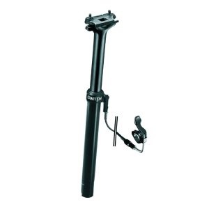Tige De Selle VTT Télescopique Switch Alu Noir Diam. 27,2 L390 mm (Réglage Par Câble Externe 0-125 mm) Fixation Cintre
