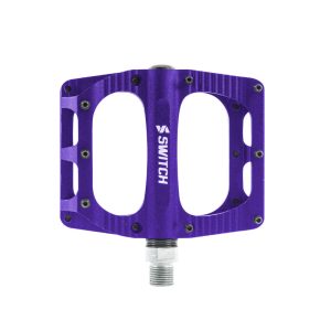 Pédale VTT Plateforme Descente - BMX Switch Freeride Alu Cnc Violet Filetage 9-16 Avec Picots (Paire) 100X90 mm