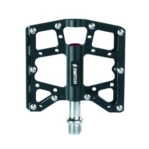 Pédale VTT Plateforme Descente - BMX Switch North Shore Alu Noir Filetage 9-16 Avec Picots (Paire) 110X95 mm