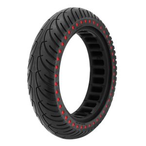 Pneu Trottinette Plein 8.5 X 2.00 Noir Point Rouge - Largeur Intérieur 36 mm (Pour Xiaomi M365 Et Autres)