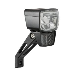 Éclairage Vélo Pour Moyeu Dynamo Avant Sur Fourche Axa Nxt 60 Lux Noir Bouton Switch On-Off - Pour Voir A 70M Et Visible A 4Kms - Éclairage A L'Arret 4Mn
