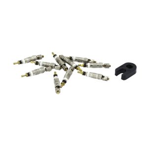 Body Valve for Tubeless P2R Silver Presta - Valve Core and Tool Fitting - Removal (Set of 10Pcs)