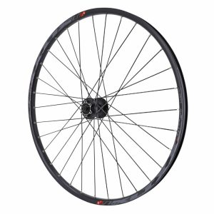 MTB Disc Wheel, Quick Release 27.5" Klixx Tubeless Ready Front Black Shimano Hub M475 Rotor 6 Holes Spokes Reinforced 2.2 mm for E-bike - Rim 23C 32 Spokes All Mountain