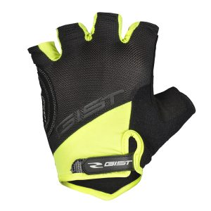 Gants Vélo Court Gist D-Grip Gel Été Jaune Fluo XL (Paire Sur Carte) Avec Velcro