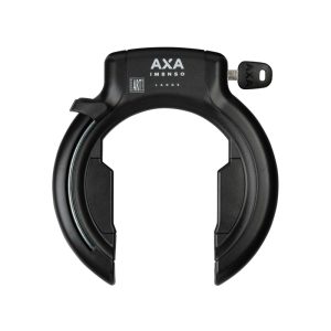 Antivol Vélo Fer A Cheval Axa Imenso Grande Ouverture 75 mm Noir (Sans Fixation) - Compatible Plug Ulc- Sécurité Niveau 12-15 (Clé Prisonniere)
