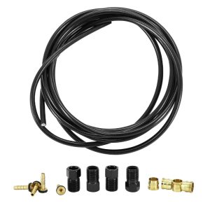 Durite Pour Frein A Disque Type Tektro Noir - Avec 4 Raccords Olives Et Pins Pour Gaine Hydraulique Deore-Alivio-Altus Longueur 3000 mm