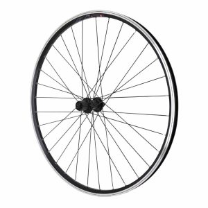 Roue VTC Patin Blocage 700 X 35 - 28" M260 Arrière Noir Renforcé Moyeu Shimano Qc300 Noir Cassette 10-9V Jante 19C 32 Rayons Noirs - Poids Max 130 Kg-