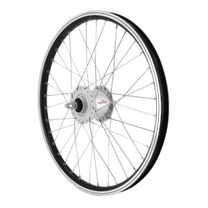 MTB Rim-brake Wheel 20" Er10 Front Black Shimano Hub Dynamo Solid Axle Dh-C3000 6V-3W Rim 19C (for Front Light and Rear)