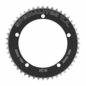 Plateau Piste 5 branches Ø 144 Ta Full Track 48 dents Noir Alu 7075 Pour Chaîne 3.17 mm (1"1-8)
