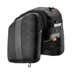 Sacoche Arrière Vélo Double - Trunkbag Ibera Commuter Noir 15L Fixation Arrière Avec Plaque Livre Pour Tout Porte Bagage (37X22X25 cm)