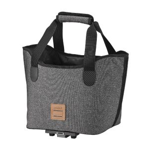 Panier-Sac Avec Poignées Ibera Shopping Mik Grise 17L Fixation Arrière Systeme Mik (24X26.5X26 cm)