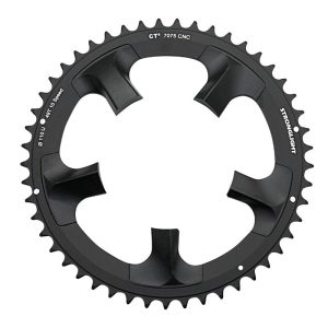 Plateau Route 5 branches Ø 110 Pour Shimano Ultegra 6750 Stronglight 49 dents Extérieur Noir Ct2 10V.