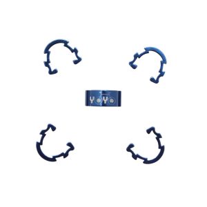 Clips De Gaine-Durite Alu Bleu (Boite De 5)