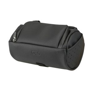 Sacoche De Cintre Ges Gorla Cyclindre Noir Cuir Synthetique Deperlant Fixation Velcros 3L (L22 X Diam 12 cm)