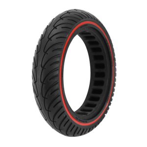 Pneu Trottinette Plein 8.5 X 2.00 Noir Liseret Rouge - Largeur Intérieur 37 mm