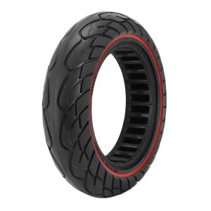 Pneu Trottinette Plein 10 X 2.50 Noir Liseret Rouge (Jante Largeur 45 mm)
