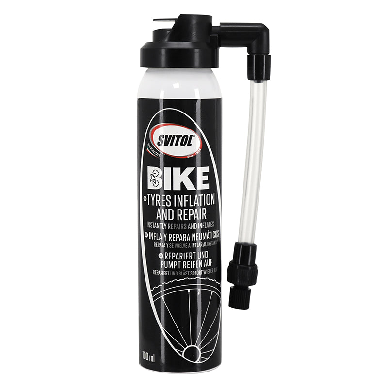Bombe Anti-Crevaison Arexons Svitol Chambre - Boyau - Pneu Tubeless Presta-Schrader (100Ml)