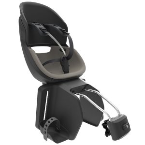 Porte Bebe-Siege Enfant Arrière Prodigee Icon A Fixer Sur Cadre Noir Coussin Gris Avec Serrure (Jusqu'A 22 Kg Max) (Homologué Ce En 14344)