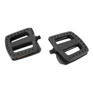 Pédale Cargo - E-Bike Roulement Newton Corps Et Cage Résine Noir Avec Grip 9-16" (Paire) 112X115 mm