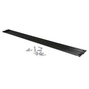 Rayon INOX Mavic Tête Droite Pour Roue Avant-Arrière Montage Cote Opppose Cassette Aksium 1 L 285 mm Avec Écrou (Boite De 10)