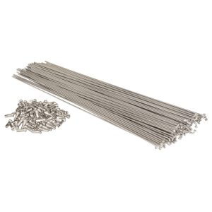 Silver Stainless Spoke Velox Mach1 2 mm L 272 mm J-bend Head with Nut (Box 100)