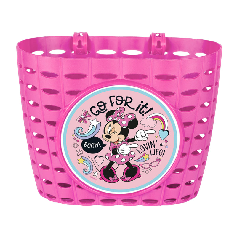 Panier Avant Enfant Minnie Rose Fixation Par Sangle Sur Cintre