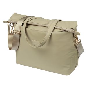 Bike Rear Side Pannier Bag Computer Portable Basil Manhattan Waterproof Tan Right-Left 12L Mount Hook On (12X38X30 cm) Closure Folding Rainproof