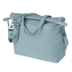 Bike Rear Side Pannier Bag Computer Portable Basil Manhattan Waterproof Blue Right-Left 12L Mount Hook On (12X38X30 cm) Closure Folding Rainproof