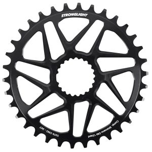 Plateau VTT Direct Mount Pour Shimano Fc-M6100-M6120-M6130-Fc-M7100-M7120-M7130-Fc-M8100-M8120-M8130 Stronglight Mono Alu Noir 34 dents - Deport 3 mm 12V.