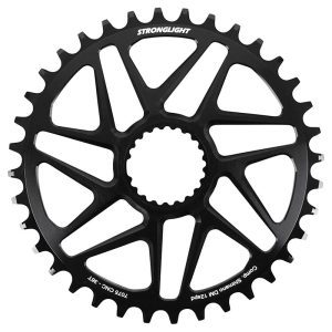 Plateau VTT Direct Mount Pour Shimano Fc-M6100-M6120-M6130-Fc-M7100-M7120-M7130-Fc-M8100-M8120-M8130 Stronglight Mono Alu Noir 36 dents - Deport 3 mm 12V.