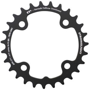 Plateau VTT 4 branches Ø 80 Pour Sram X0-Xx-X9-X7 Stronglight Double 27 dents Intérieur Noir Ct2 10V. - Épaisseur 3.5 mm